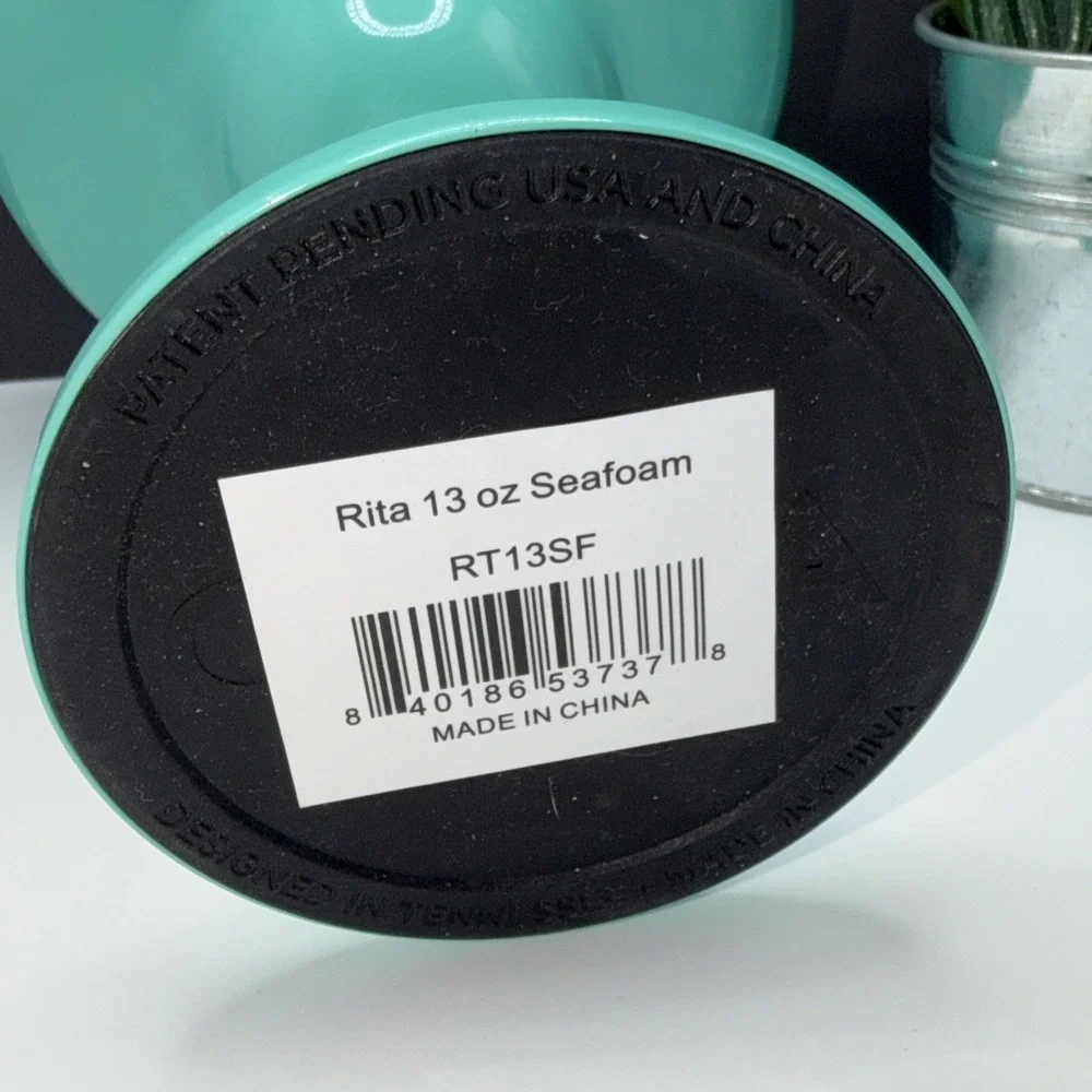 New ORCA Uline Rita Margarita Insulated Cup Stainless W/ Lid‎ Seafoam Teal Cup